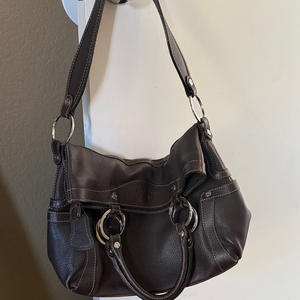Classic Brown Leather Shoulder Bag